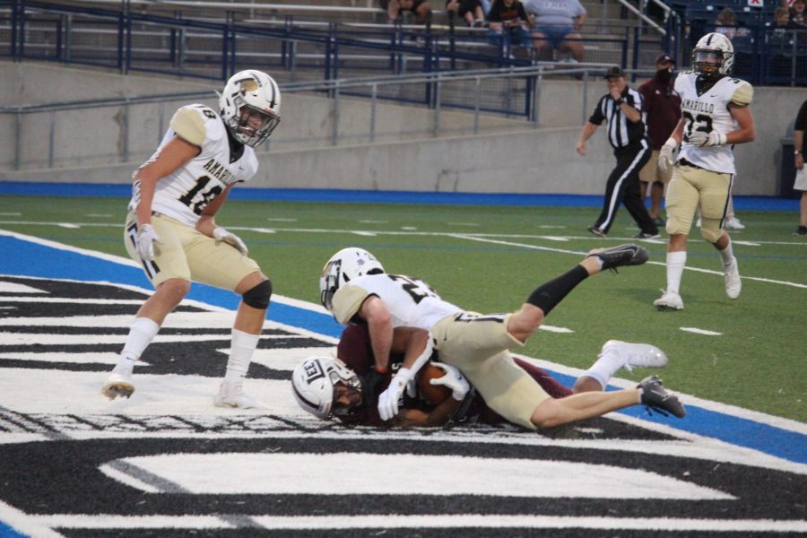 AHS tackles a Lee player in the end one. 