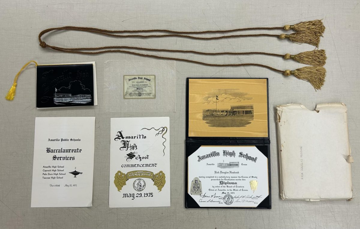 The donated items for the memorial